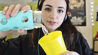 ASMR Water Bottle Spraying Tapping Sounds With Whispers [upl. by Childs]