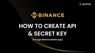 Binance  How to create API keys  Mobile App [upl. by Gradeigh]