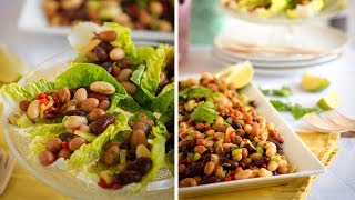 SPICY SWEET THREE BEAN SALAD RECIPE  full of protein [upl. by Iney]