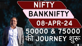 Nifty Prediction and Bank Nifty Analysis for Monday  8 April 24  Bank Nifty Tomorrow [upl. by Mairym329]