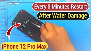 iPhone 12 Pro Max Restarts Every 3 Minutes Full Solution After Water Damage [upl. by Aketahs]