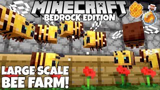 Minecraft Bedrock Advanced HoneyHoneycomb Farm Tutorial Bee Farm MCPE Xbox PC PS4 [upl. by Nicol]