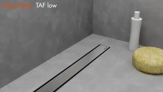 Linear Shower Drain Installation – Easy Drain Modulo TAF Low English [upl. by Anesuza]