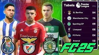 COLOQUEI o BENFICA PORTO e SPORTING na PREMIER LEAGUE  FC25 [upl. by Nigel]