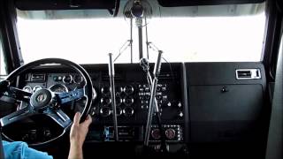 Kenworth W900L  3 Stick Shifting [upl. by Eizdnil103]