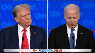 First 2024 BidenTrump Debate Biden trails off while speaking during the CNN presidential debate [upl. by Tsenrae35]