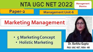 Marketing Management Marketing Concepts What is Holistic Market NTA UGC NET 2022 free live class [upl. by Akerue]