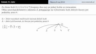 Zadanie 31  Matura z matematyki 8 maj 2012 [upl. by Schechinger]