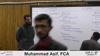 CA PAKISTAN CAF 2 M Asif Lecture 71 from RISE [upl. by Dennett]