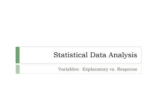 Explanatory vs Response Variables [upl. by Heigl]