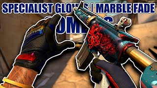 COMBOS FOR SPECIALIST GLOVES  MARBLE FADE ★ CSGO Showcase [upl. by Armond279]