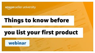 Things to know before you list your first product on Amazon Seller Central [upl. by Gwenni]