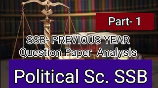 Political Science Previous year Question Paper Part1SSB Odisha [upl. by Fernanda]