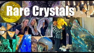 Most expensive giant crystal quartz and rare amethyst geodes at the Tucson gem show crystalquartz [upl. by Hsirehc]