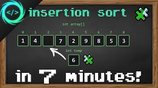 Learn Insertion Sort in 7 minutes 🧩 [upl. by Eednar]