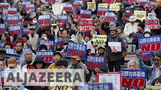 Okinawa Locals Protest US Military Bases [upl. by Eugor]