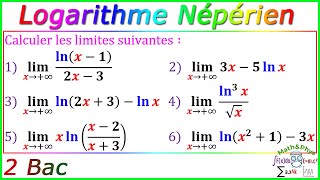 Fonction Logarithme Népérien  Limite Logarithme Népérien  2 Bac  Exercice 18 [upl. by Nylra14]