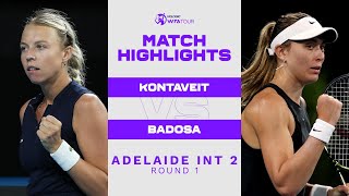 Anett Kontaveit vs Paula Badosa  2023 Adelaide 2 Round 1  WTA Match Highlights [upl. by Vladimar]