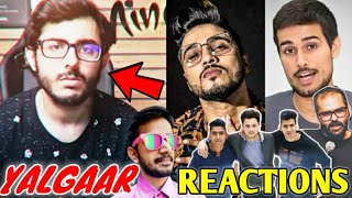 CarryMinati  YALGAAR Song Reactions  Raftaar Round2hell Dhruv Rathee Kunal Kamra BYN Saiman [upl. by Latsyrd]