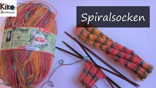 Kikos Strickschule  Anleitung Spiralsocken [upl. by Uok]