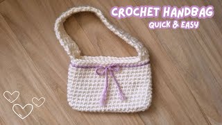 Quick amp easy crochet handbag  CROCHET TUTORIAL [upl. by Hsirehc792]