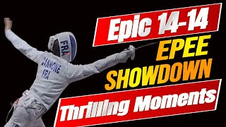 Epee Fencing Highlights 14 14 Moments at Match Point🔥 [upl. by Farlay174]