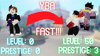 YBA How to get MAX LEVEL in YBA FAST FULL GUIDE READ DESC [upl. by Ahsenwahs506]