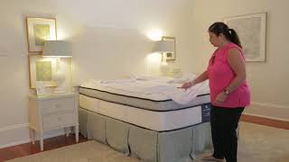 Putting the Better Bedder® on your mattress No more tucking sheets under your heavy mattress [upl. by Krischer]