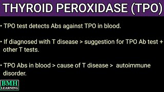 Thyroid Peroxidase  TPO  Anti TPO Antibodies  Thyroid Antibodies [upl. by Rdnaskela800]