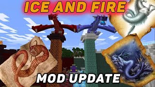 Ice and Fire mod update Tutorial Guide New mythical creatures Minecraft java [upl. by Jennee]