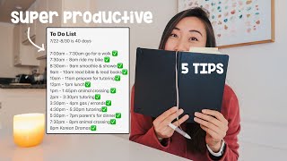 productivity tips to have a productive day at home amp ACTUALLY stick to it [upl. by Roswald984]