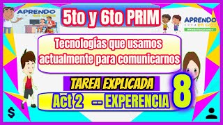 😋5to y 6to PRIMARIA 💪 Tecnologías que usamos actualmente para comunicarnos [upl. by Ahsienaj]