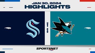 NHL Highlights  Kraken vs Sharks  January 30 2024 [upl. by Berey]