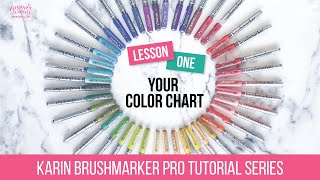 Lesson 1 of the Karin Brushmarker Pro Tutorial Series Your Color Chart [upl. by Tannie]