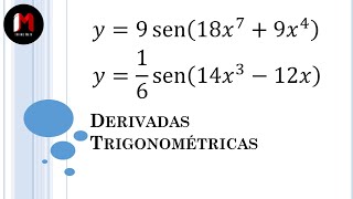 DERIVADA DEL SENO  EJERCICIO 4 y 5  DERIVADAS TRIGONOMÉTRICAS [upl. by Nwaf]