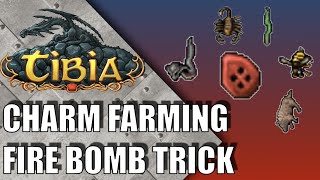 Tibia Rapid Respawn Charm Points farming with fire bomb trick [upl. by Setsero]