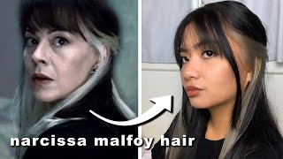 bleaching and dying my hair to silver narcissa malfoy inspired hair hi brad mondo [upl. by Novled]