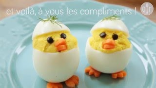 Œufs mimosas déguisés en poussins [upl. by Lahcar974]