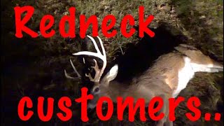 REDNECK CUSTOMERS amp HUGE ALABAMA WHITETAIL DEER 😬😬😬 at Hollis Farms [upl. by Saravat]