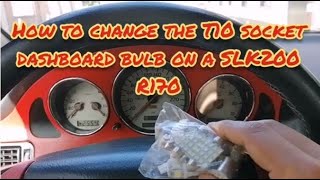 How to change a T10 dashboard gauge cluster light bulb or other socket on a Mercedes SLK 200 R170 [upl. by Orlena48]