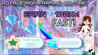 EARN 💎100k EASILY ROYALE HIGH FARMING ROUTINE 2024 🏰✨ Roblox Royale High [upl. by Naujtna340]