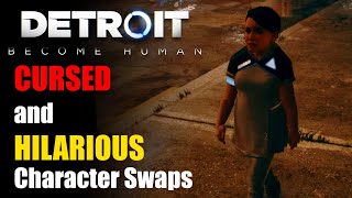 Detroit Become Human  Character Swapping Mod Compilation  Cursed and Hilarious [upl. by Drucill]