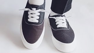 How To Lace Your Vans Authentic Era  Best Way [upl. by Aicelf]