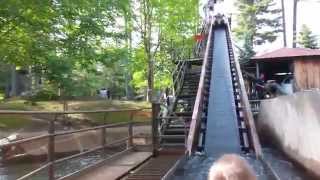 Riding the Log Flume at Canobie Lake Park\\ Adam NoahTube [upl. by Alger]