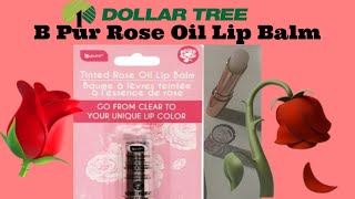 B Pure Rose Oil Lip Balm Dollar Tree bpur dollartree dollartreehaul rose lipoil lipbalm pink [upl. by Wernsman]