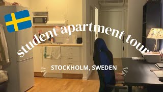 student apartment tour in Stockholm Sweden  24sqm  5400 SEK 640USD  idyllic insu [upl. by Nivrehs]