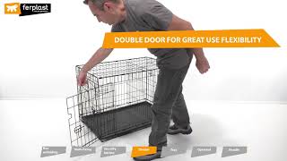 FERPLAST DOG CRATE DOGINN ASSEMBLY INSTRUCTIONS [upl. by Atilol]