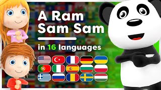 ⭐ A Ram Sam Sam 🎵 All languages 🌍 Compilation of Nursery Rhymes 🎤 Hey Kids Worldwide [upl. by Trebeh]