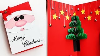 DIY Christmas pop up CardsHandmade Christmas Greeting Cards [upl. by Aikkin]