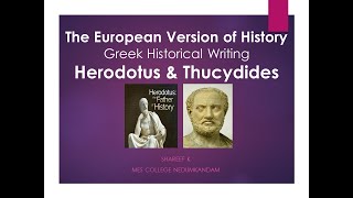 Greek Historiography 1 Herodotus amp Thucydides [upl. by Elrebmik]